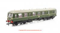 31-326B Bachmann Class 105 2 Car DMU Set in BR Green livery with speed whiskers and passengers